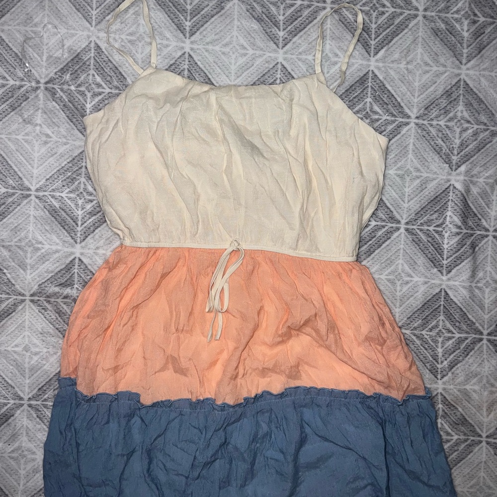 Colorblock Spaghetti Strap Dress